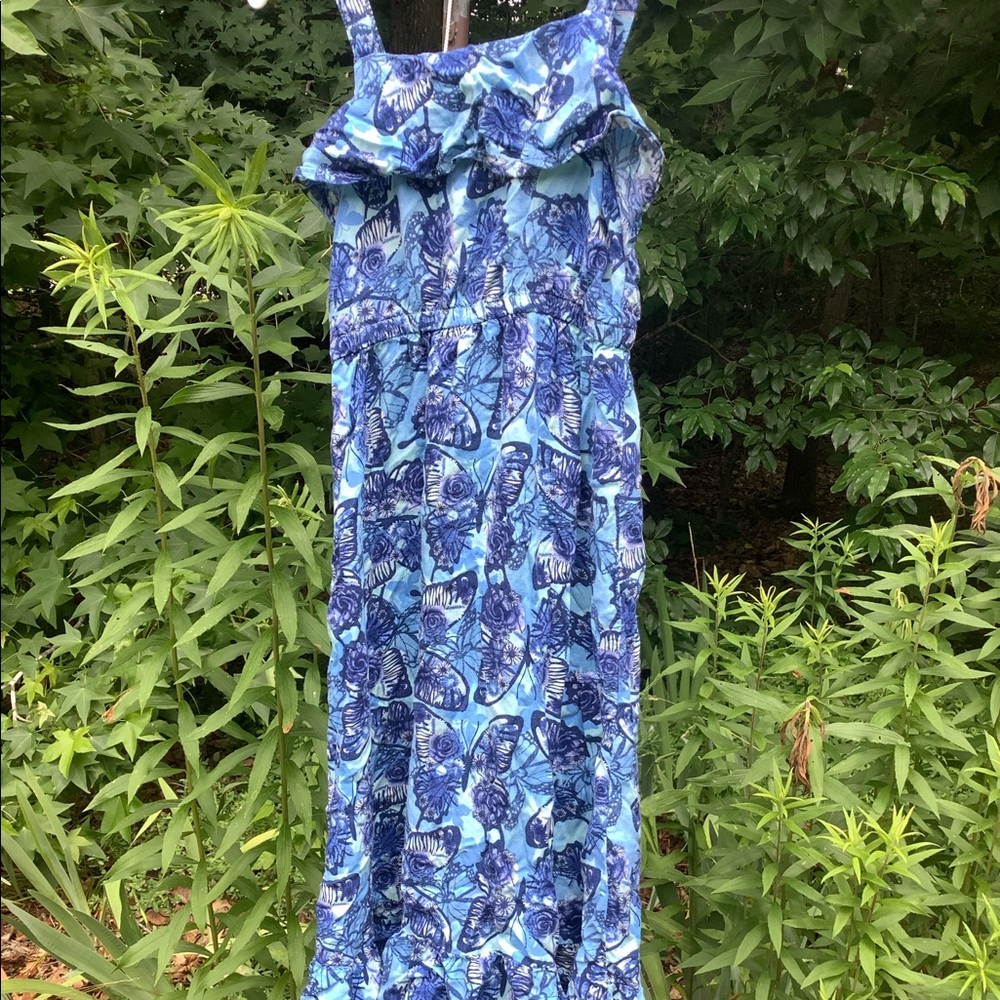 Route 66 blue butterfly dress